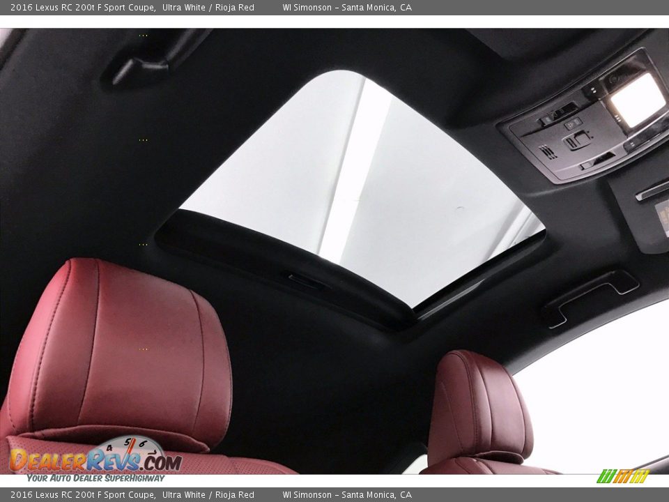 Sunroof of 2016 Lexus RC 200t F Sport Coupe Photo #29