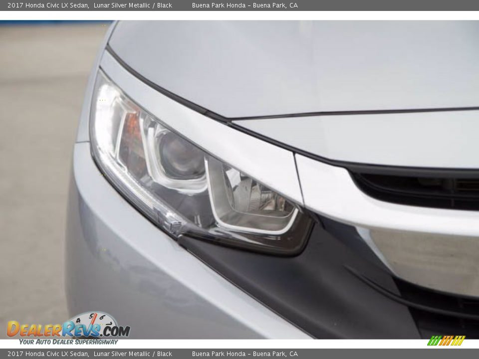 2017 Honda Civic LX Sedan Lunar Silver Metallic / Black Photo #8