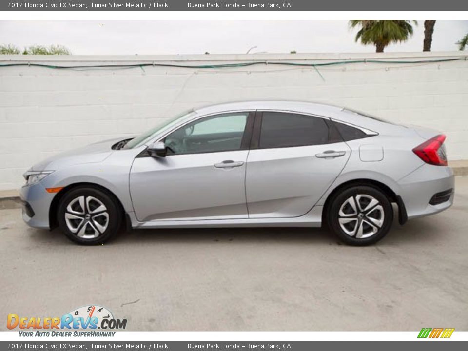 2017 Honda Civic LX Sedan Lunar Silver Metallic / Black Photo #10