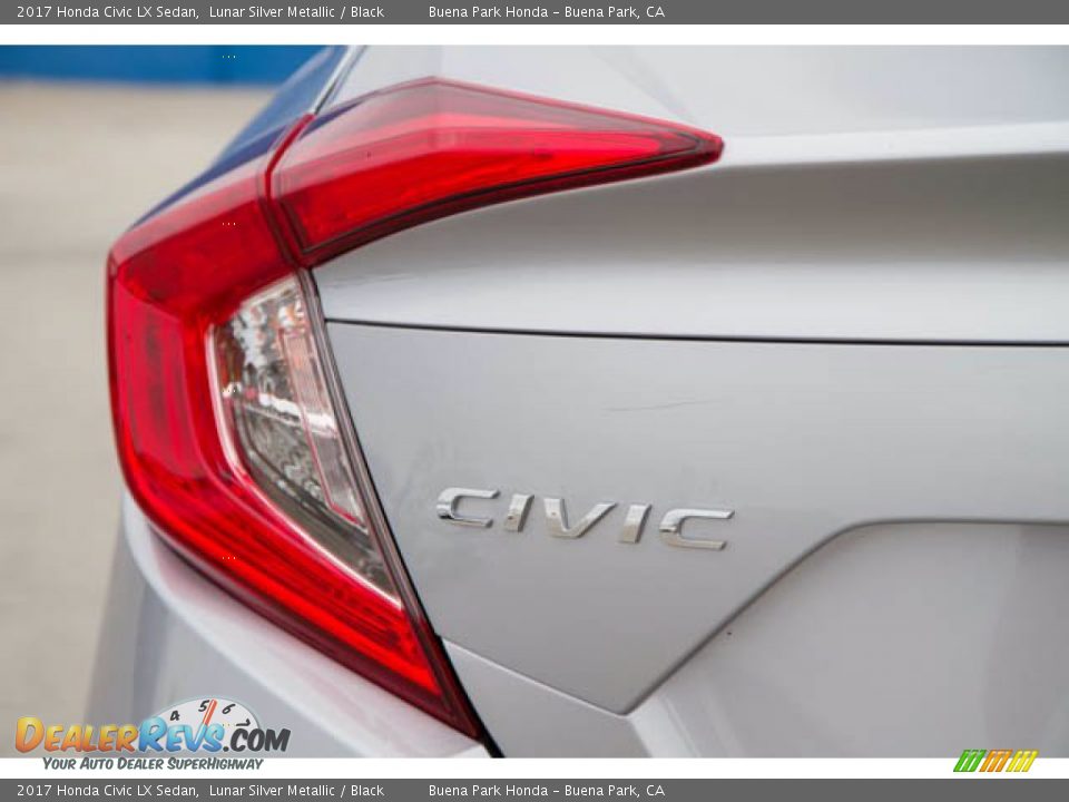 2017 Honda Civic LX Sedan Lunar Silver Metallic / Black Photo #12