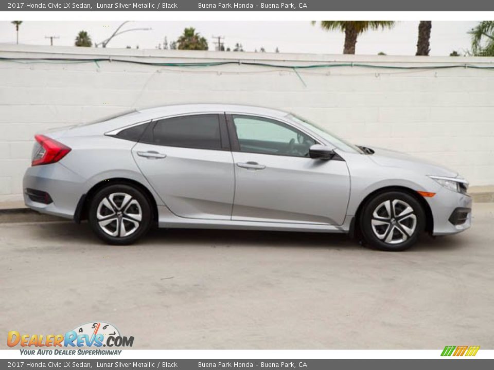 2017 Honda Civic LX Sedan Lunar Silver Metallic / Black Photo #14