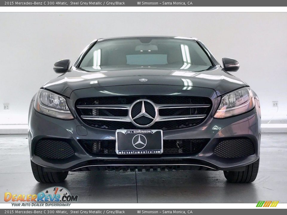 2015 Mercedes-Benz C 300 4Matic Steel Grey Metallic / Grey/Black Photo #2