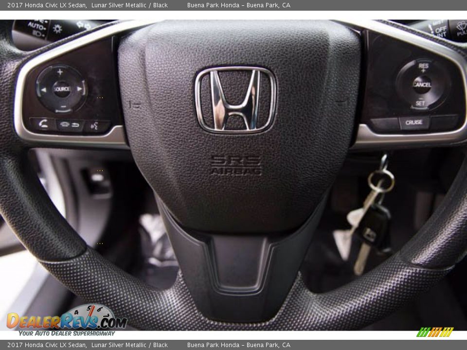 2017 Honda Civic LX Sedan Lunar Silver Metallic / Black Photo #15