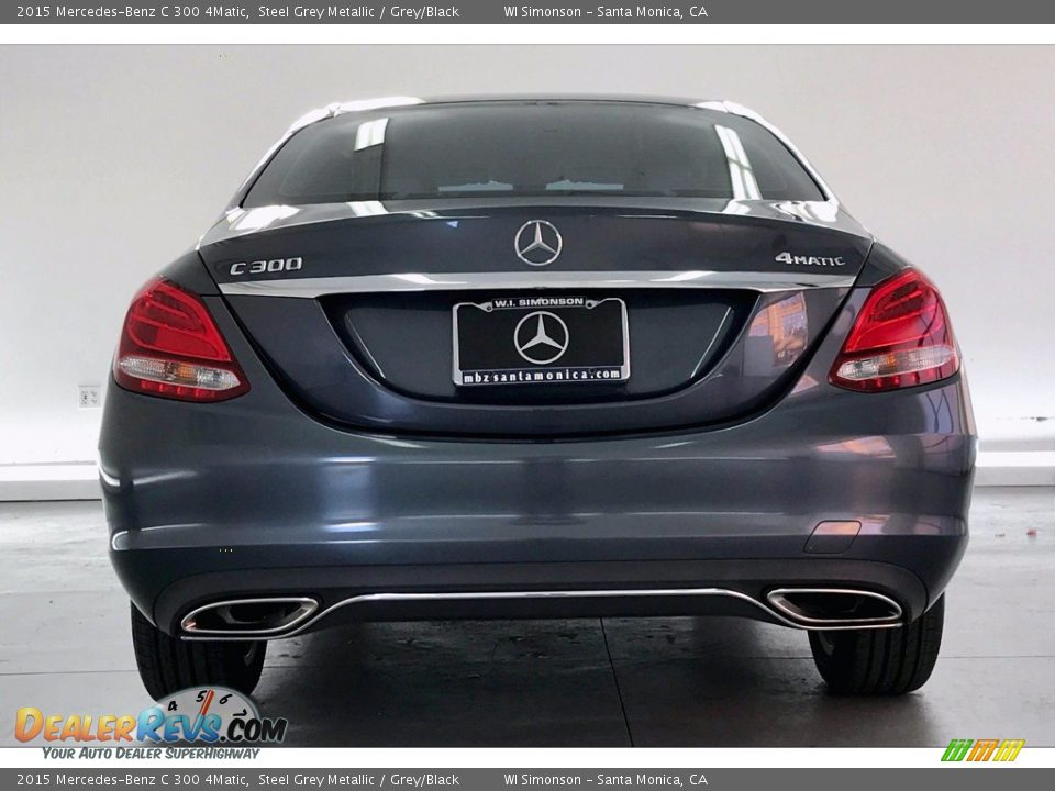 2015 Mercedes-Benz C 300 4Matic Steel Grey Metallic / Grey/Black Photo #3