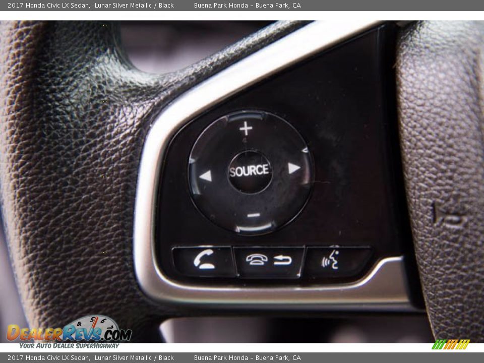 2017 Honda Civic LX Sedan Lunar Silver Metallic / Black Photo #16