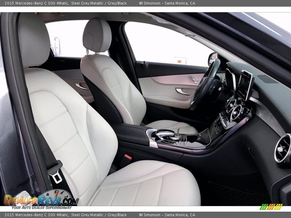 2015 Mercedes-Benz C 300 4Matic Steel Grey Metallic / Grey/Black Photo #6