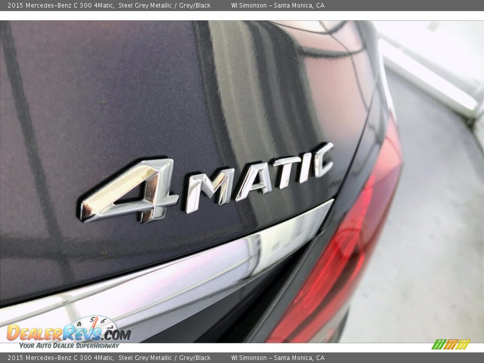 2015 Mercedes-Benz C 300 4Matic Steel Grey Metallic / Grey/Black Photo #7