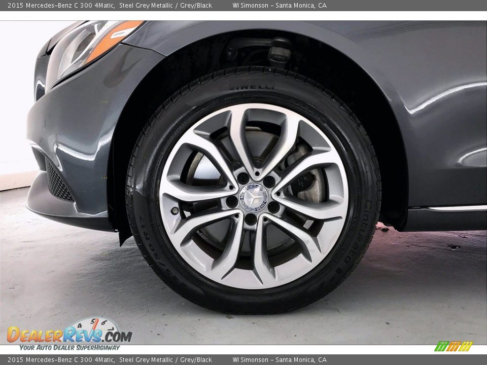 2015 Mercedes-Benz C 300 4Matic Steel Grey Metallic / Grey/Black Photo #8