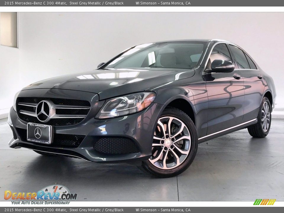 2015 Mercedes-Benz C 300 4Matic Steel Grey Metallic / Grey/Black Photo #12