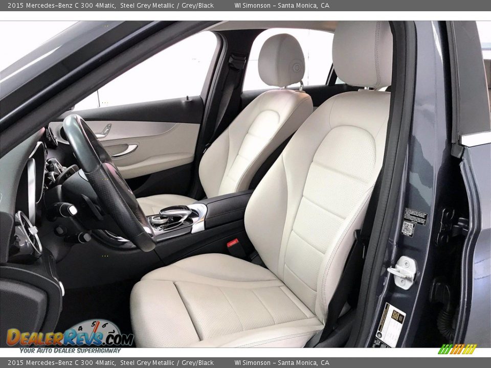 2015 Mercedes-Benz C 300 4Matic Steel Grey Metallic / Grey/Black Photo #14