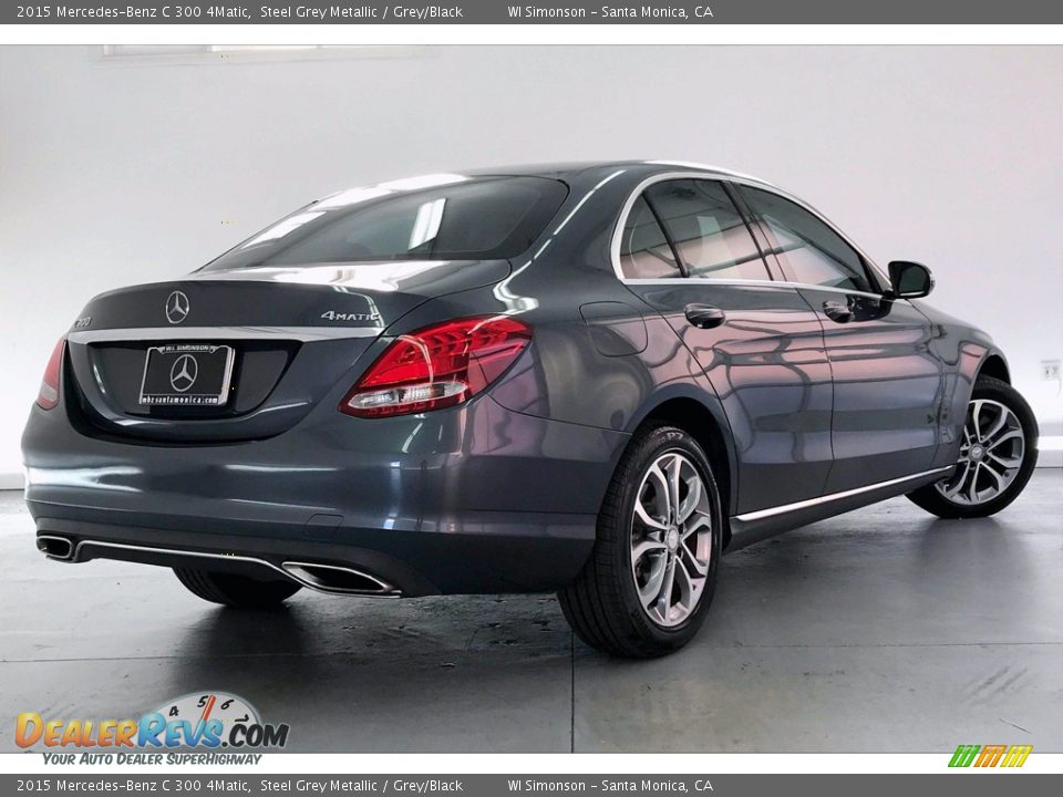 2015 Mercedes-Benz C 300 4Matic Steel Grey Metallic / Grey/Black Photo #16