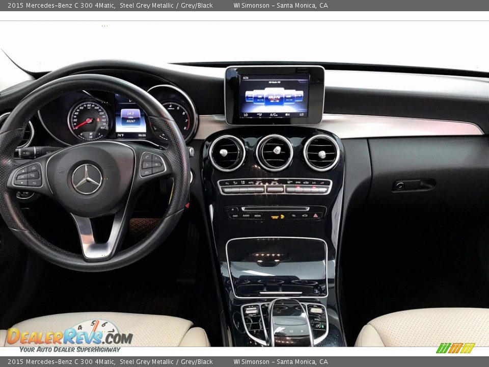 2015 Mercedes-Benz C 300 4Matic Steel Grey Metallic / Grey/Black Photo #17