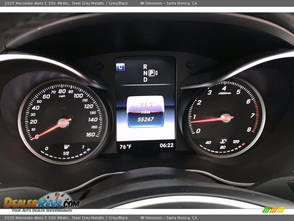 2015 Mercedes-Benz C 300 4Matic Steel Grey Metallic / Grey/Black Photo #20