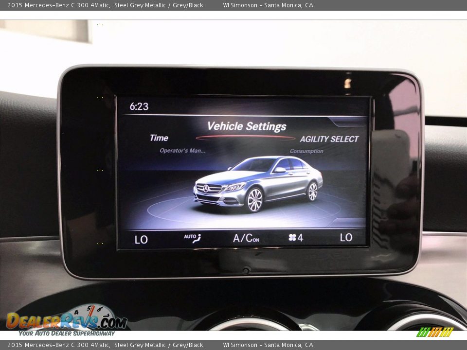 2015 Mercedes-Benz C 300 4Matic Steel Grey Metallic / Grey/Black Photo #21
