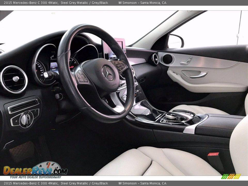 2015 Mercedes-Benz C 300 4Matic Steel Grey Metallic / Grey/Black Photo #22