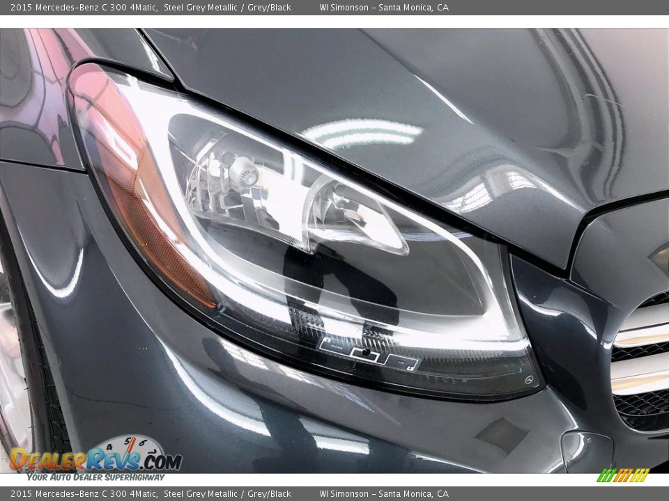 2015 Mercedes-Benz C 300 4Matic Steel Grey Metallic / Grey/Black Photo #32