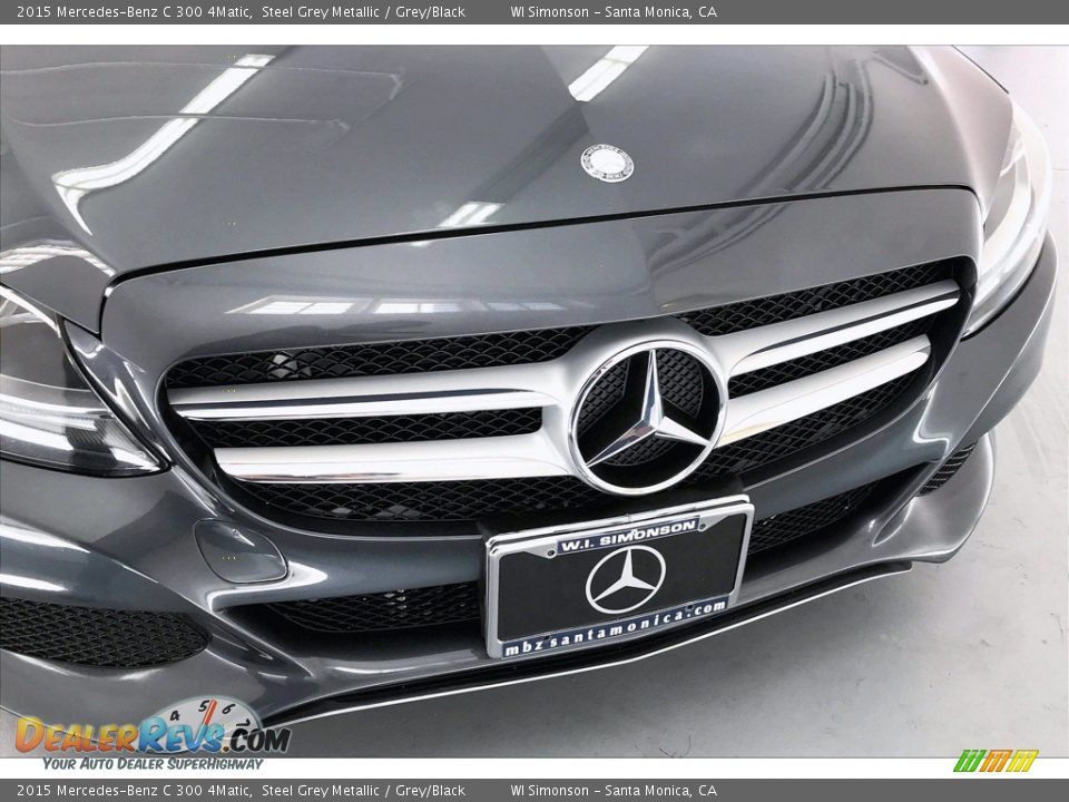 2015 Mercedes-Benz C 300 4Matic Steel Grey Metallic / Grey/Black Photo #33