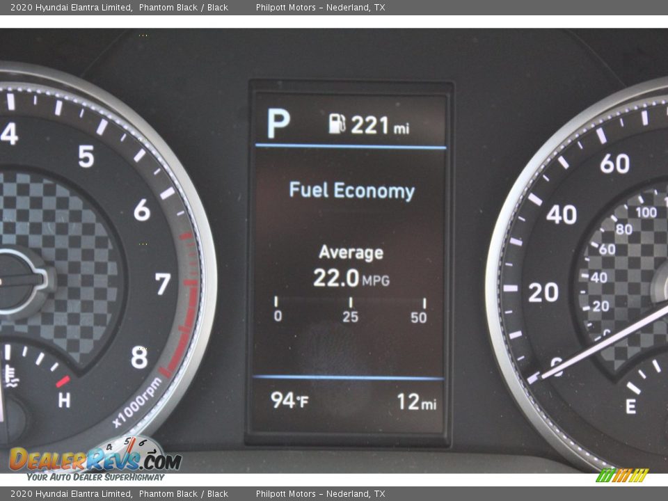 2020 Hyundai Elantra Limited Phantom Black / Black Photo #14