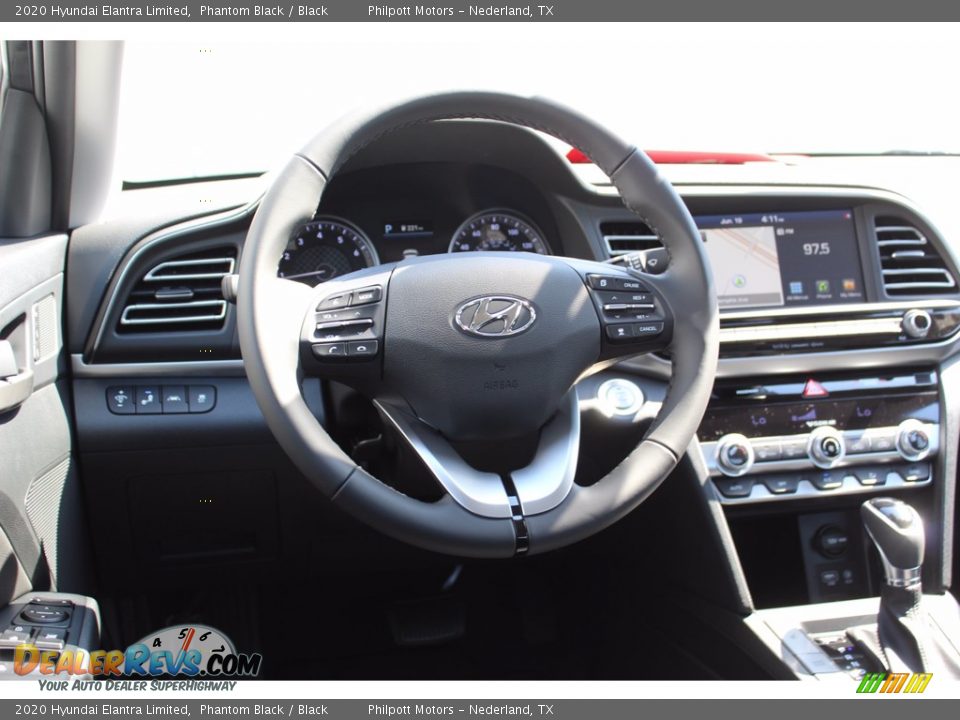 2020 Hyundai Elantra Limited Phantom Black / Black Photo #22