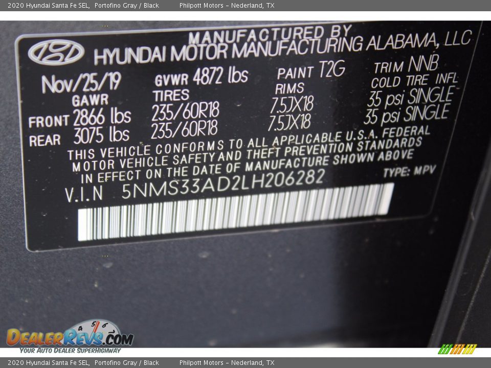 2020 Hyundai Santa Fe SEL Portofino Gray / Black Photo #26