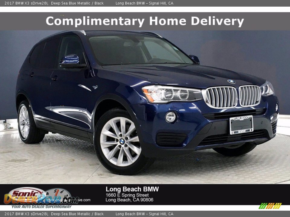 2017 BMW X3 sDrive28i Deep Sea Blue Metallic / Black Photo #1