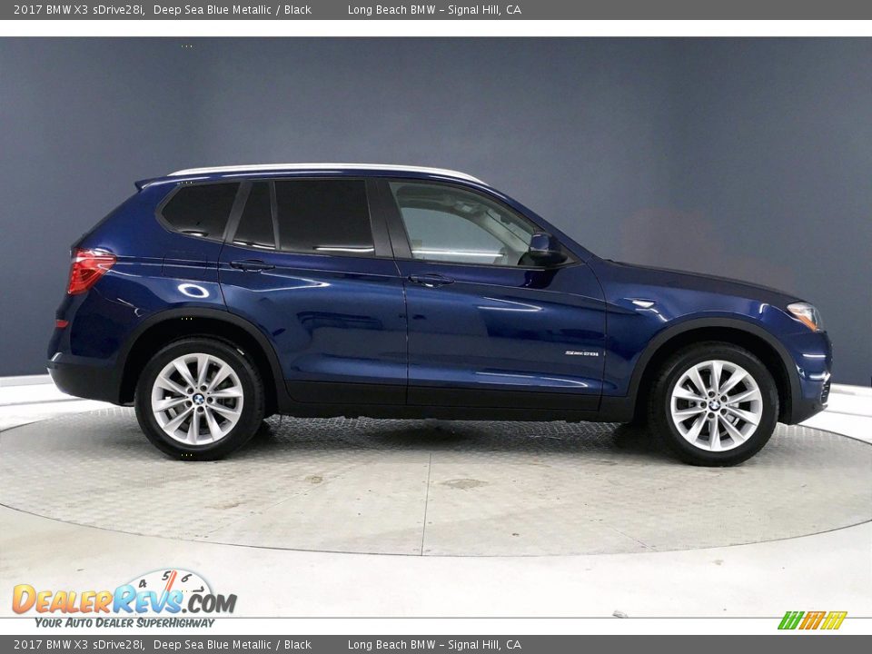 2017 BMW X3 sDrive28i Deep Sea Blue Metallic / Black Photo #14