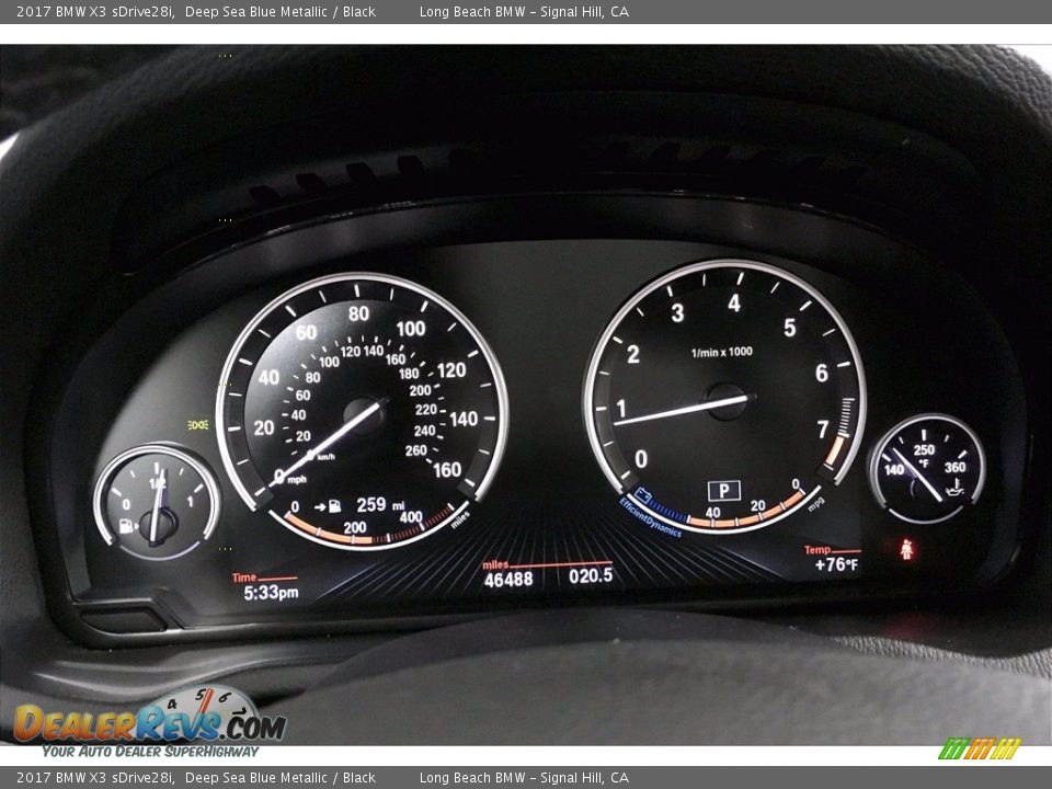 2017 BMW X3 sDrive28i Deep Sea Blue Metallic / Black Photo #20