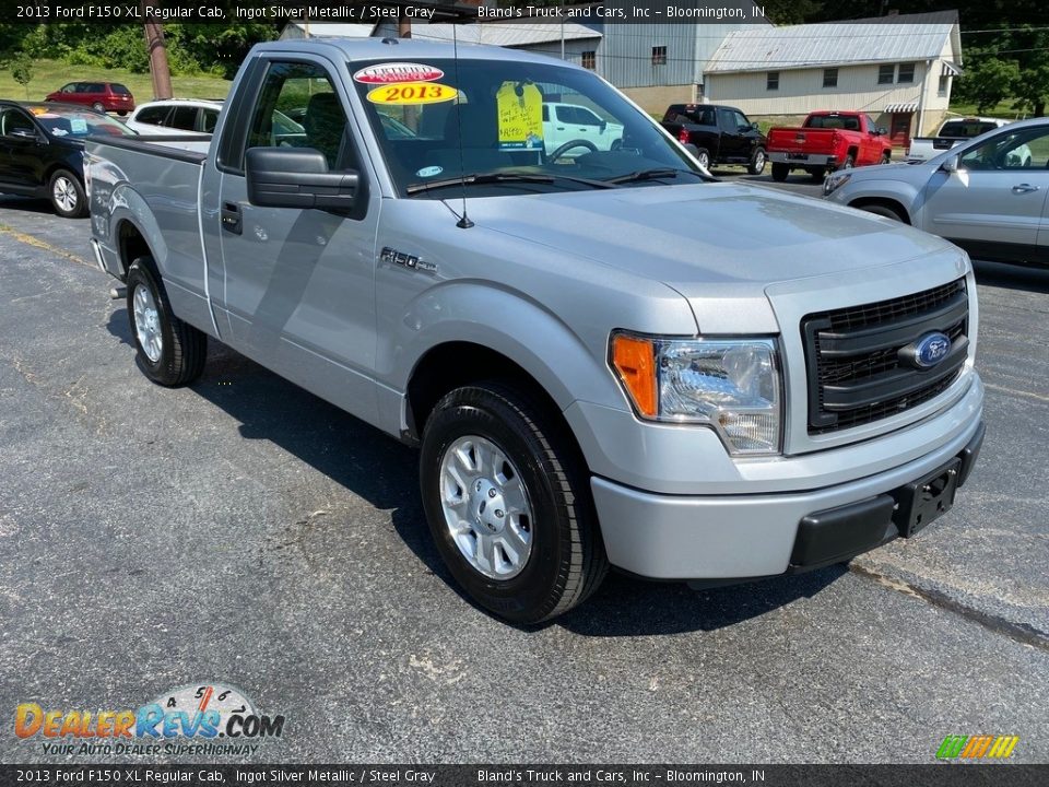 2013 Ford F150 XL Regular Cab Ingot Silver Metallic / Steel Gray Photo #4