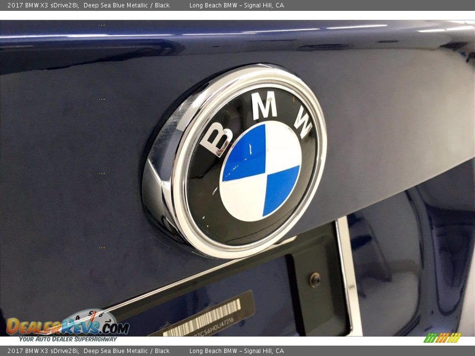 2017 BMW X3 sDrive28i Deep Sea Blue Metallic / Black Photo #34