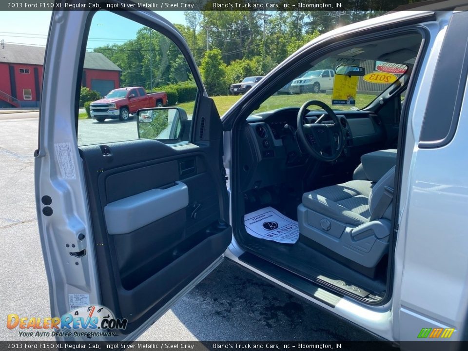 2013 Ford F150 XL Regular Cab Ingot Silver Metallic / Steel Gray Photo #10