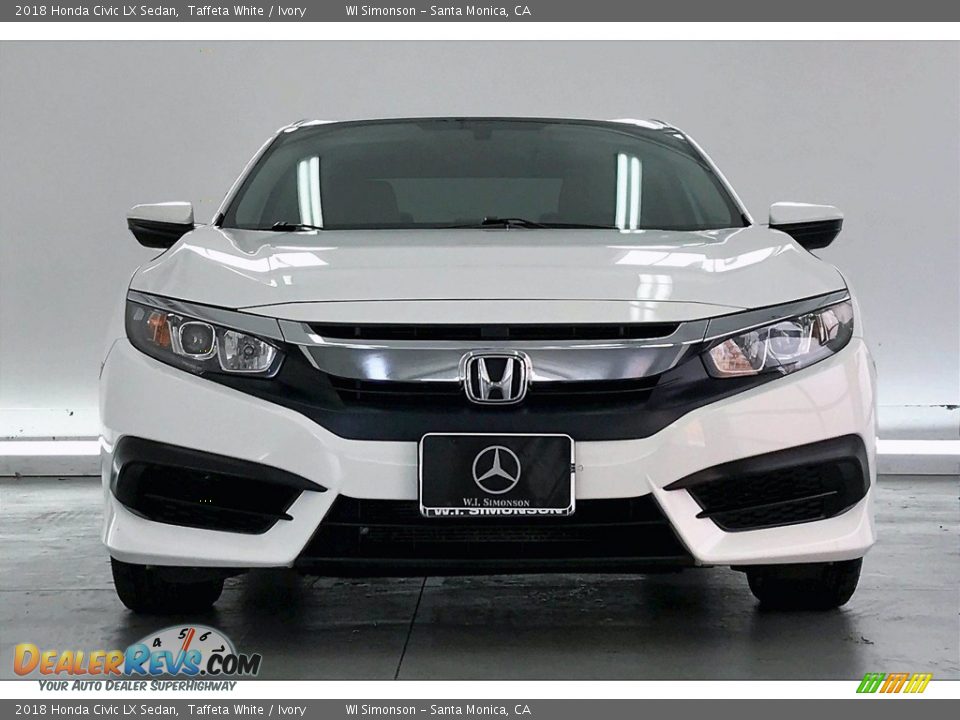 2018 Honda Civic LX Sedan Taffeta White / Ivory Photo #2