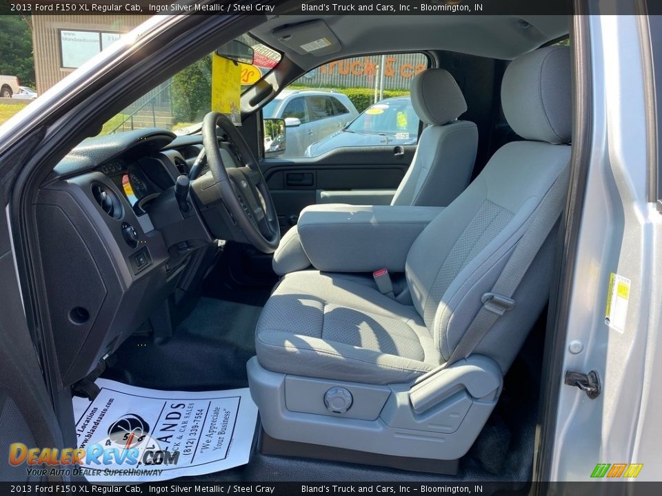 2013 Ford F150 XL Regular Cab Ingot Silver Metallic / Steel Gray Photo #12