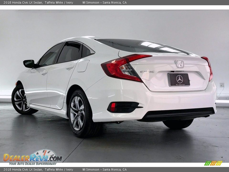 2018 Honda Civic LX Sedan Taffeta White / Ivory Photo #10