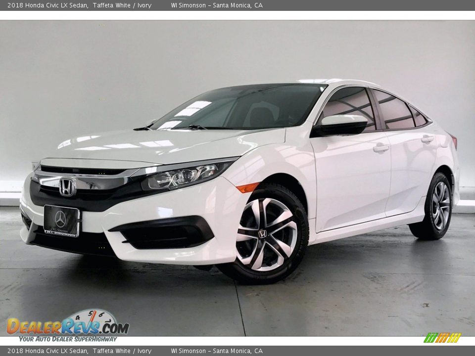 2018 Honda Civic LX Sedan Taffeta White / Ivory Photo #12