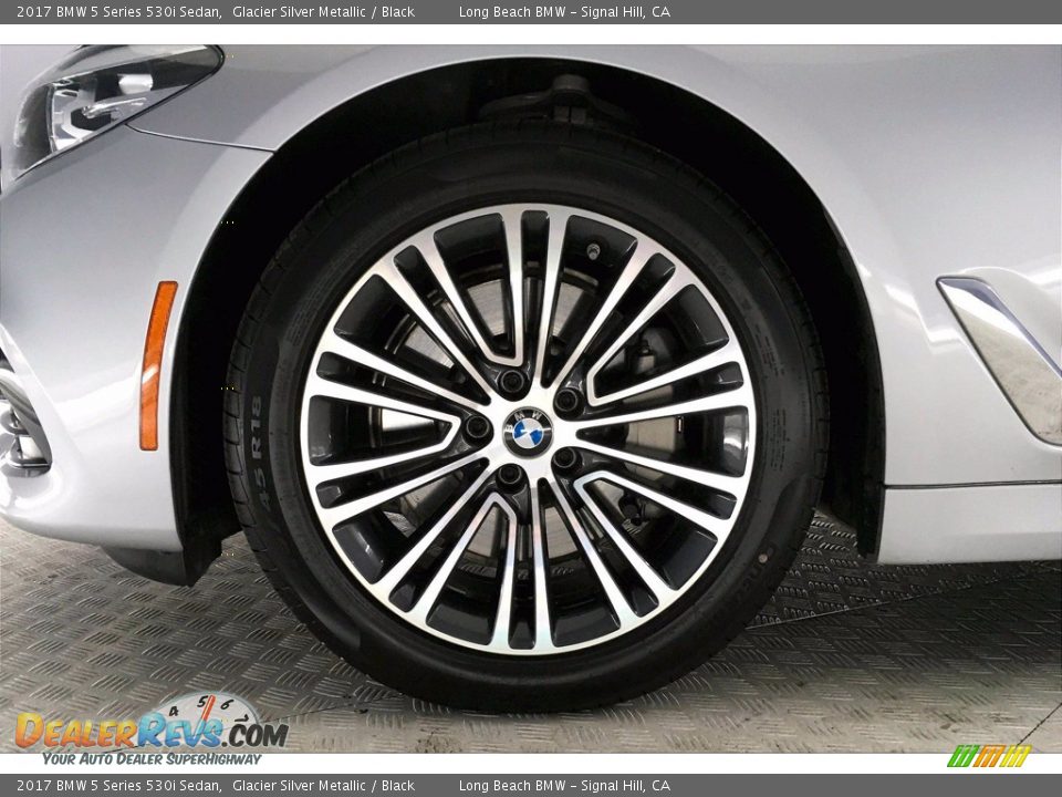 2017 BMW 5 Series 530i Sedan Glacier Silver Metallic / Black Photo #8