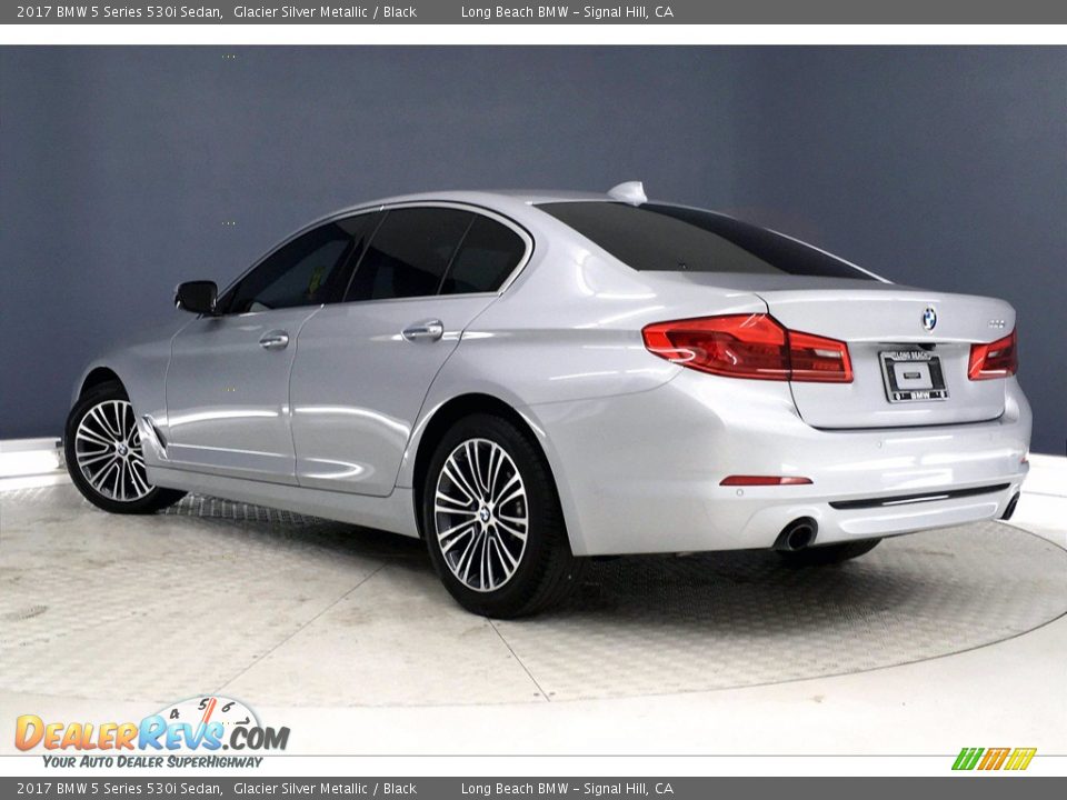 2017 BMW 5 Series 530i Sedan Glacier Silver Metallic / Black Photo #10