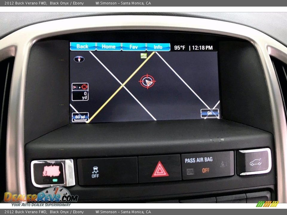 2012 Buick Verano FWD Black Onyx / Ebony Photo #21
