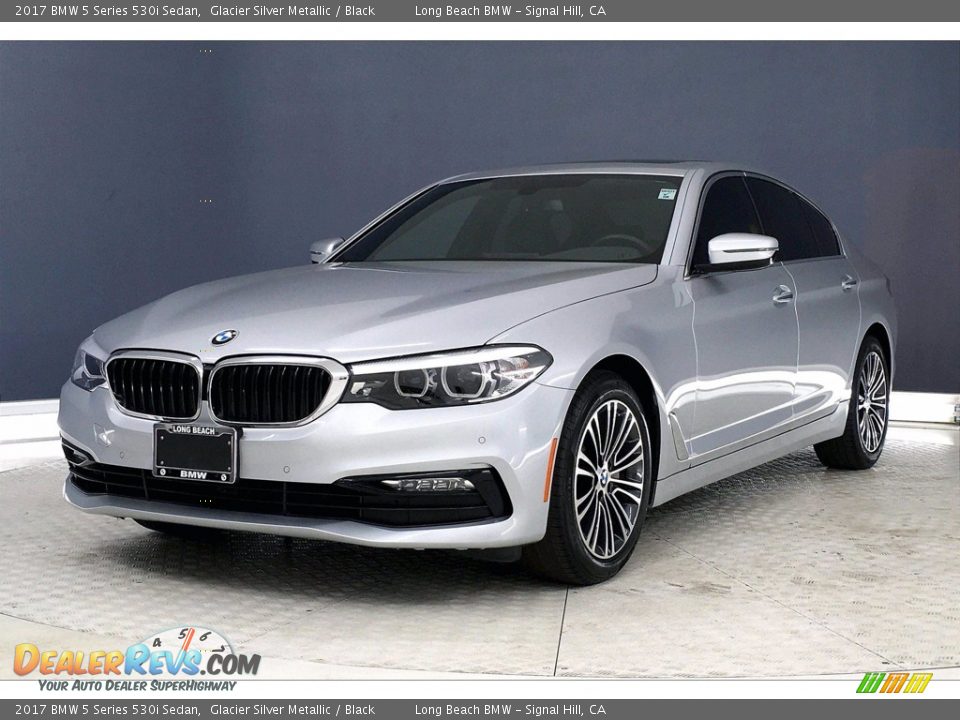 2017 BMW 5 Series 530i Sedan Glacier Silver Metallic / Black Photo #12