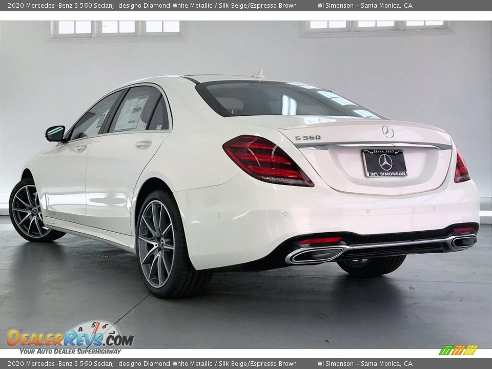 2020 Mercedes-Benz S 560 Sedan designo Diamond White Metallic / Silk Beige/Espresso Brown Photo #2