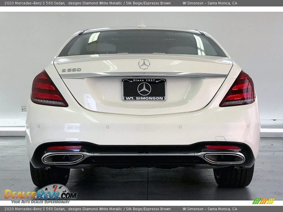 2020 Mercedes-Benz S 560 Sedan designo Diamond White Metallic / Silk Beige/Espresso Brown Photo #3
