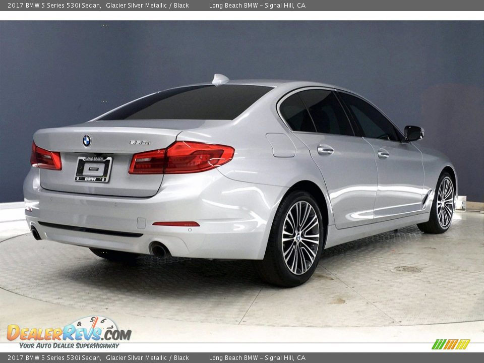 2017 BMW 5 Series 530i Sedan Glacier Silver Metallic / Black Photo #13