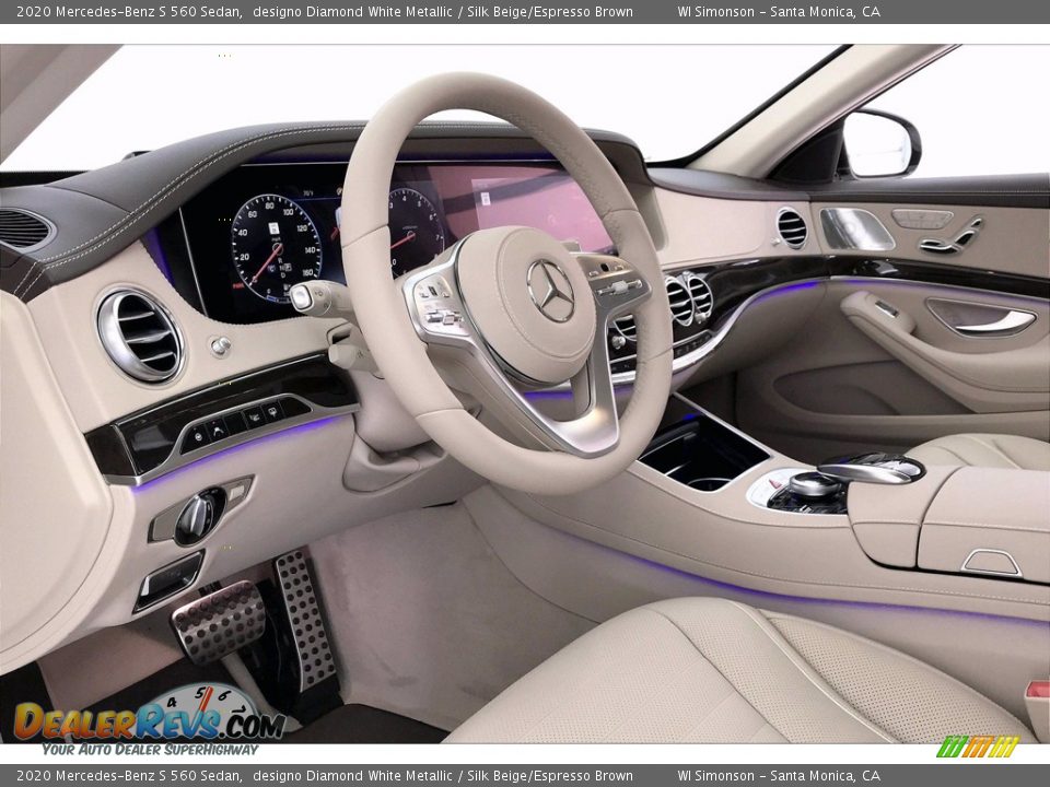 2020 Mercedes-Benz S 560 Sedan designo Diamond White Metallic / Silk Beige/Espresso Brown Photo #4