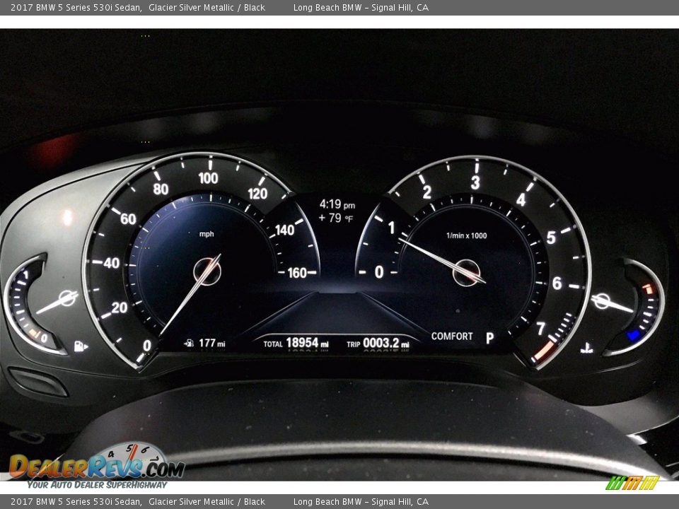 2017 BMW 5 Series 530i Sedan Glacier Silver Metallic / Black Photo #20