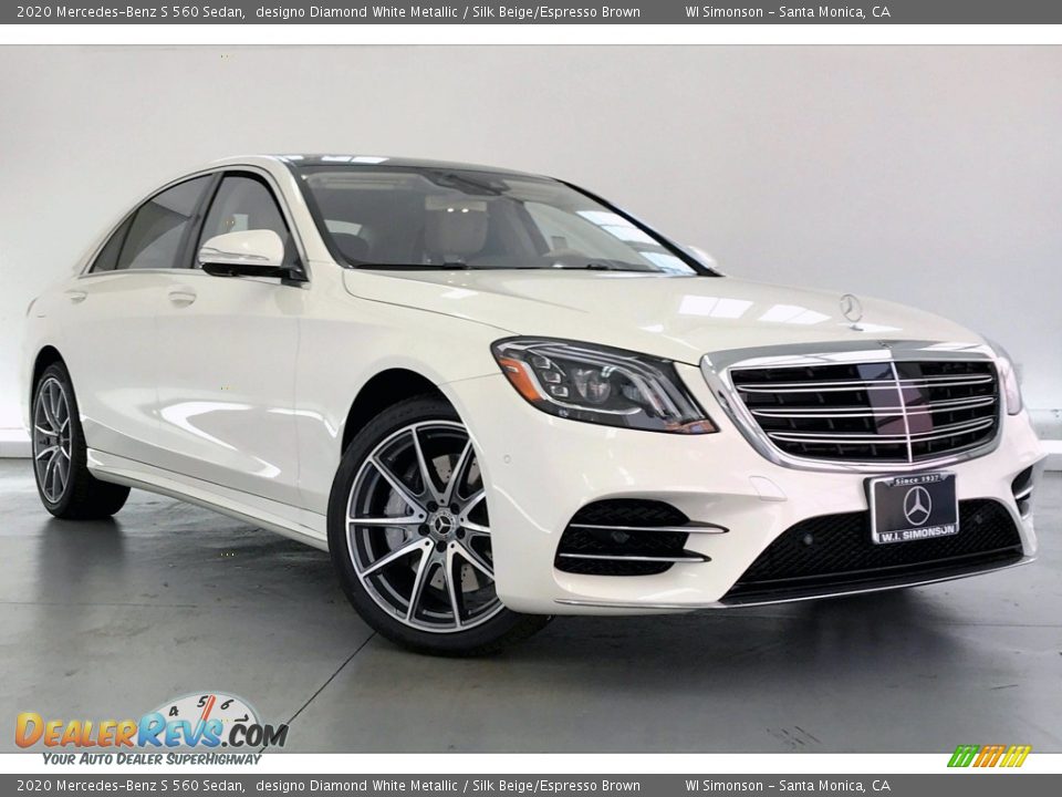 2020 Mercedes-Benz S 560 Sedan designo Diamond White Metallic / Silk Beige/Espresso Brown Photo #12