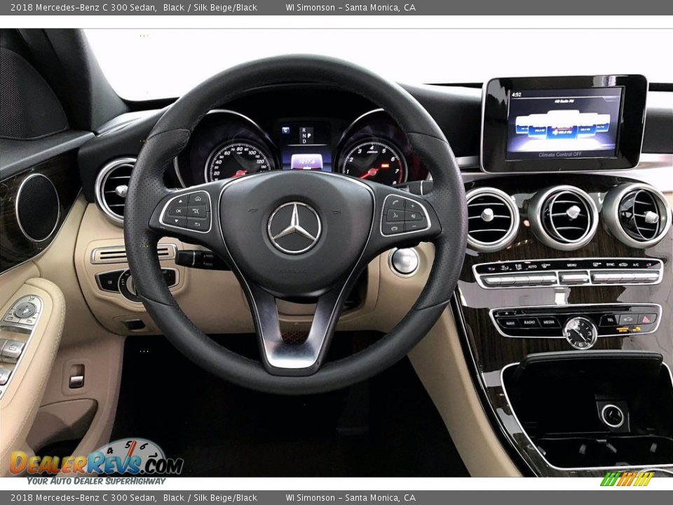 2018 Mercedes-Benz C 300 Sedan Black / Silk Beige/Black Photo #4