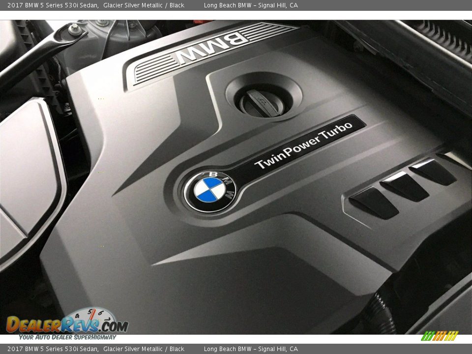 2017 BMW 5 Series 530i Sedan Glacier Silver Metallic / Black Photo #35