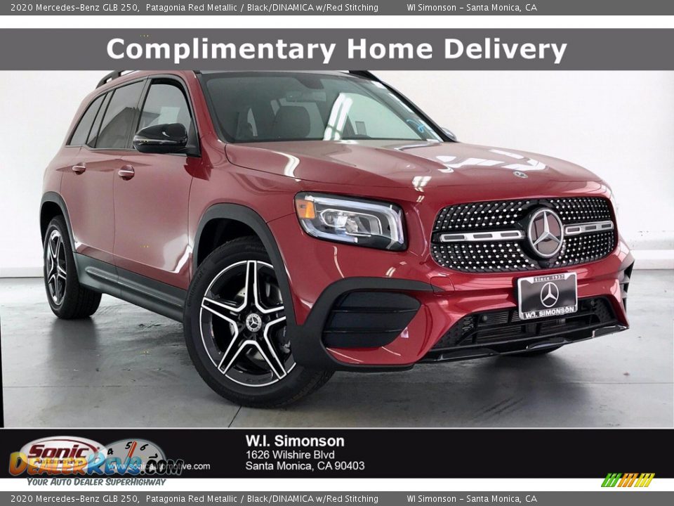 2020 Mercedes-Benz GLB 250 Patagonia Red Metallic / Black/DINAMICA w/Red Stitching Photo #1