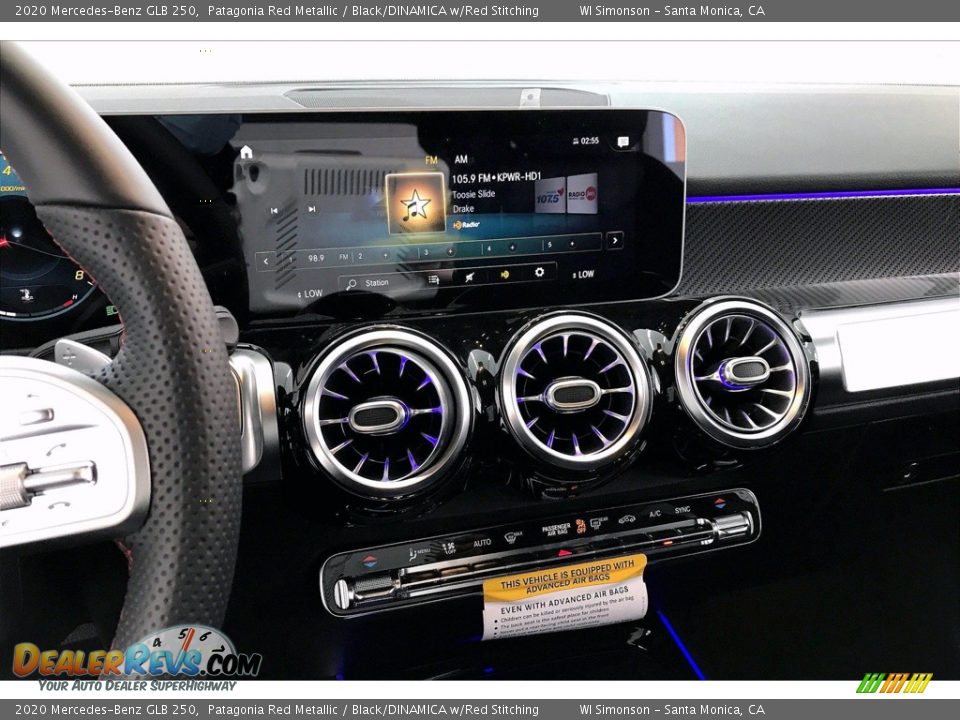 2020 Mercedes-Benz GLB 250 Patagonia Red Metallic / Black/DINAMICA w/Red Stitching Photo #6