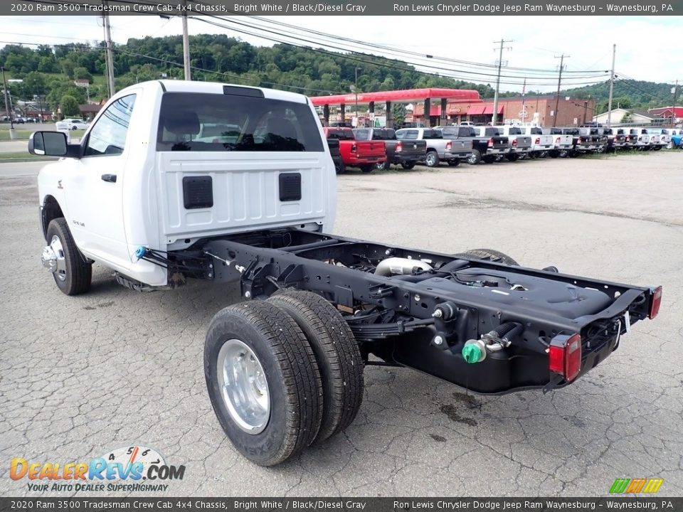 2020 Ram 3500 Tradesman Crew Cab 4x4 Chassis Bright White / Black/Diesel Gray Photo #4