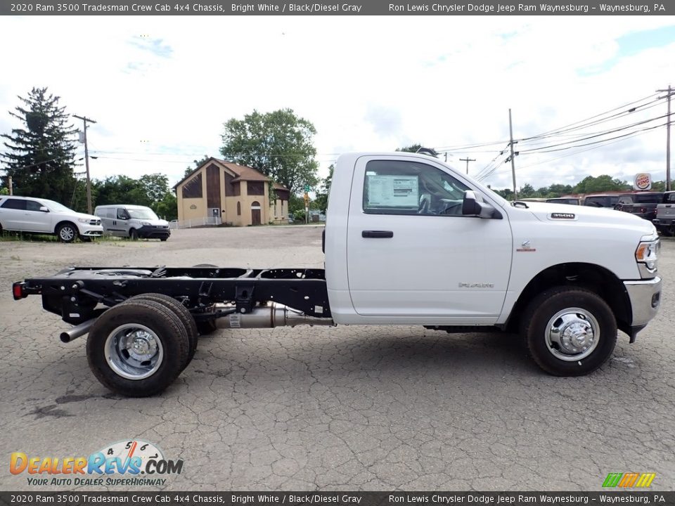 Bright White 2020 Ram 3500 Tradesman Crew Cab 4x4 Chassis Photo #7